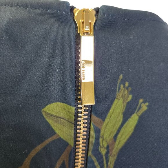 Ted Baker Gallah Floral Cap Sleeve Fit & Flare Skater Dress Size TB 5/US XL - Picture 7 of 8